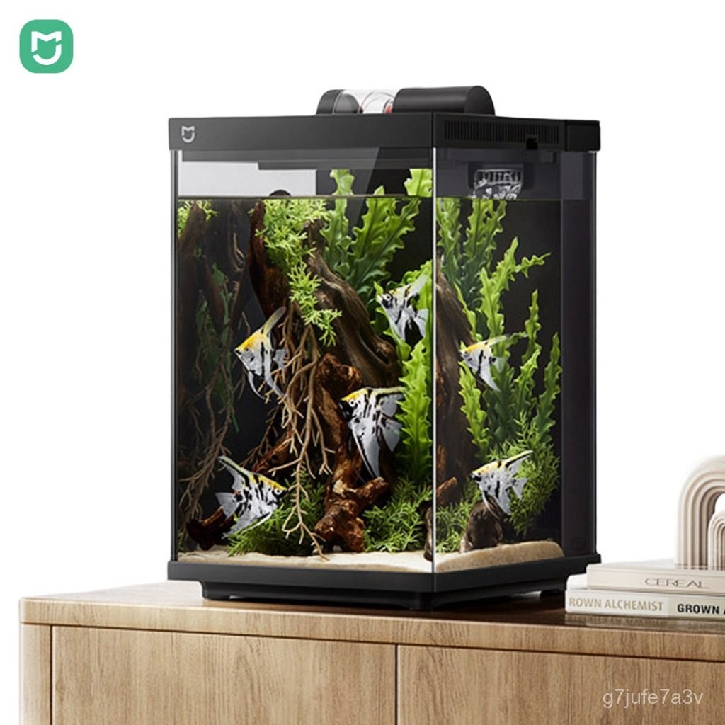 Mijia Smart Desktop Fish Tank 10L Capacity One Click Drainage Support Remote Feeding With Mijia APP