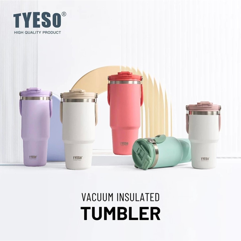 TYESO NEW CAP แก้วน้ำหูหิ้ว สแตนเลส 304 ขนาด 600-1200ml ฝาคลิกเปิดง่าย ถอดล้างได้ มีให้เลือก 9 สี รูปที่ 8