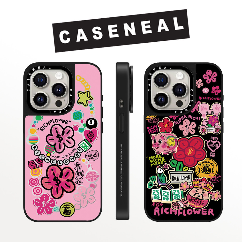 Drop proof CASENEAL เคสโทรศัพท์สําหรับ iPhone 16promax 16pro 16 15Pro 15promax 14promax 13 13promax พิมพ์ด้านข้างเคสแข็งเงินที่จะใช้ 12promax กรณี iPhone 11 กรณีคุณภาพสูง