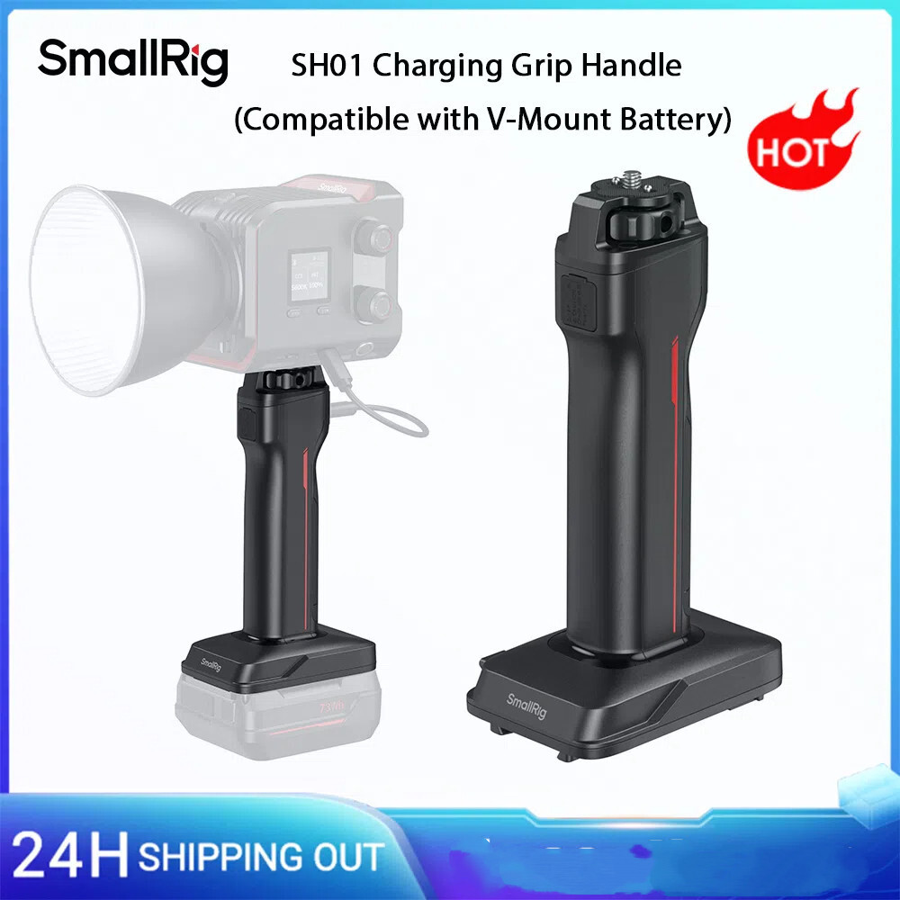 SmallRig SH01 ชาร์จ Grip Handle ใช้งานร่วมกับ VMount แบตเตอรี่สําหรับ RC 100B COB LED Video Light w 