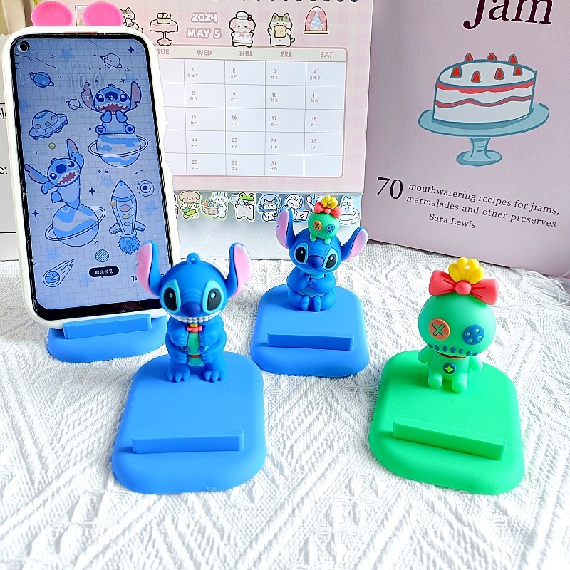 Stitch Doll Lazy Stand Desktop Phone Stand Creative Small Gift Display