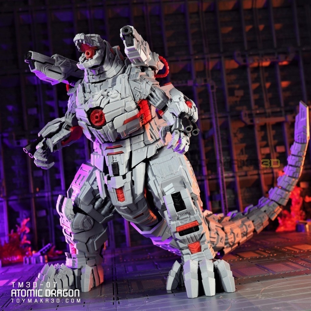 3D Mechanical Godzilla ประกอบโมเดล Mecha Sky Black Mamba Megatron Iron Man Boy Boy