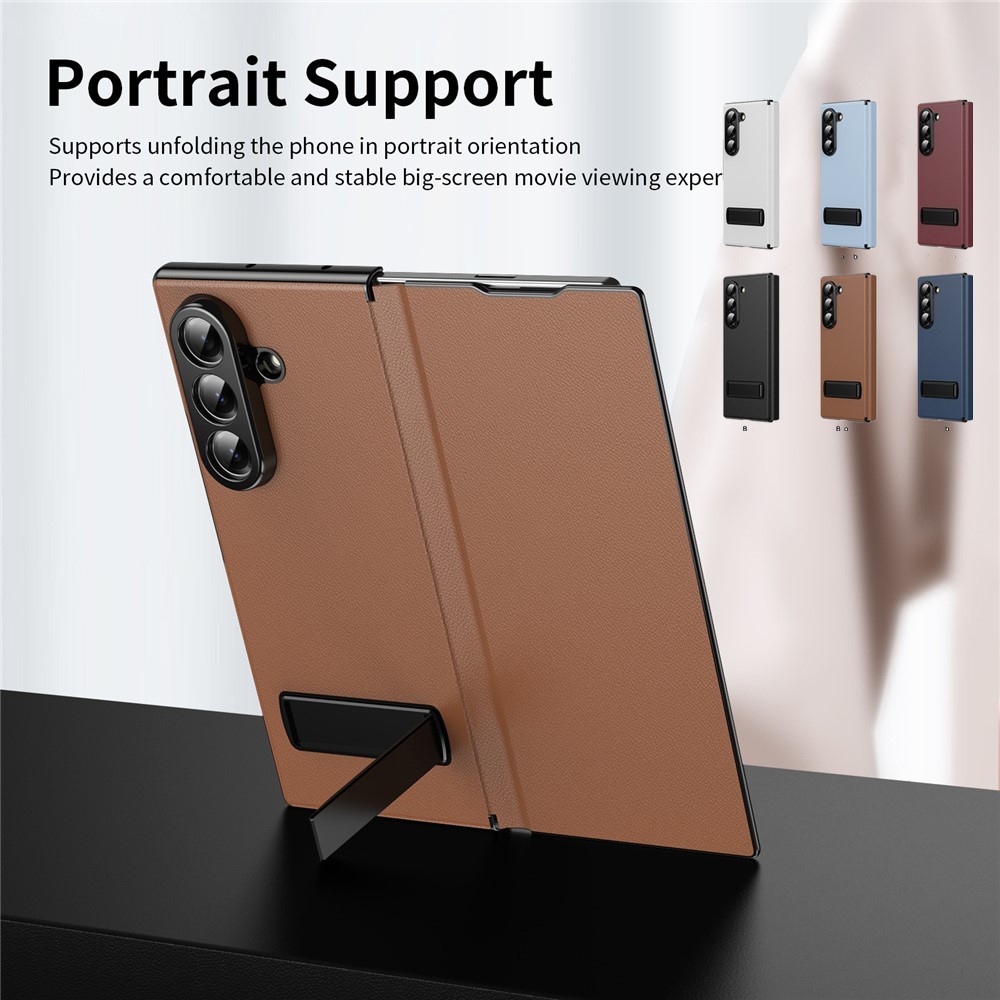 Fr Samsung Galaxy Z Fold 3 4 5 6 7 Luxury Flip Case Stand ปกหนังกันกระแทก