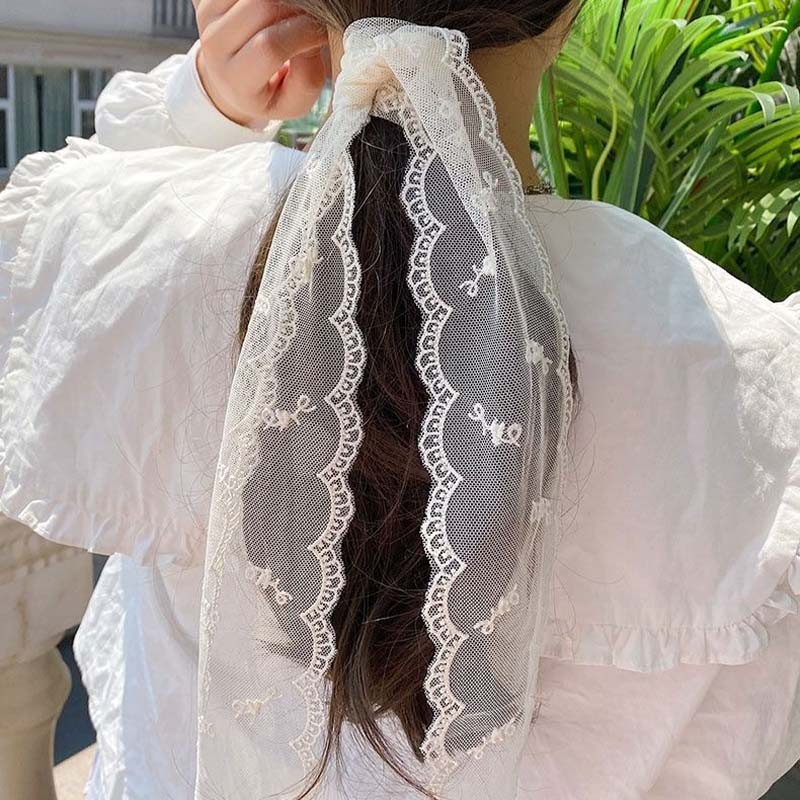 COD-ในไทย💖สไตล์นิยาย,อุปกรณ์เสริมผม,สไตล์ป่า,ลูกไม้,ผ้าพันคอผ้าไหม,หลายวัตถุประสงค์,สายรัดหัว-Kri - รูปที่ 4