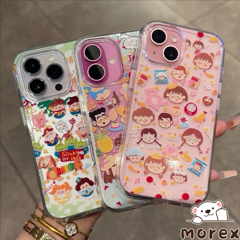เคส สำหรับ Realme C25 C53 C51 C67 C12 11 C31 C11 6i C35 C55 8i C20 C21 C15 C33 ซองใสลายสุนัขเครยอนชินจังมารุโกะ