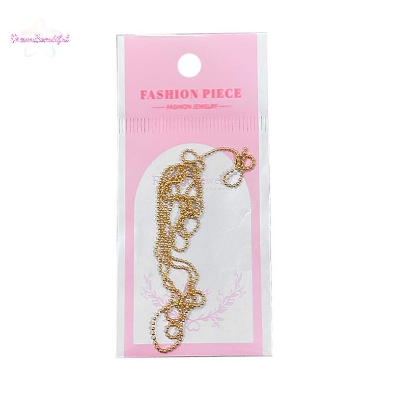 <DBFl-t> 50 ซม.เล็บโซ่เหล็กเงินทองโลหะอุปกรณ์แต่งเล็บ 3D ตกแต่งเล็บโซ่เล็บใหม่ - รูปที่ 4