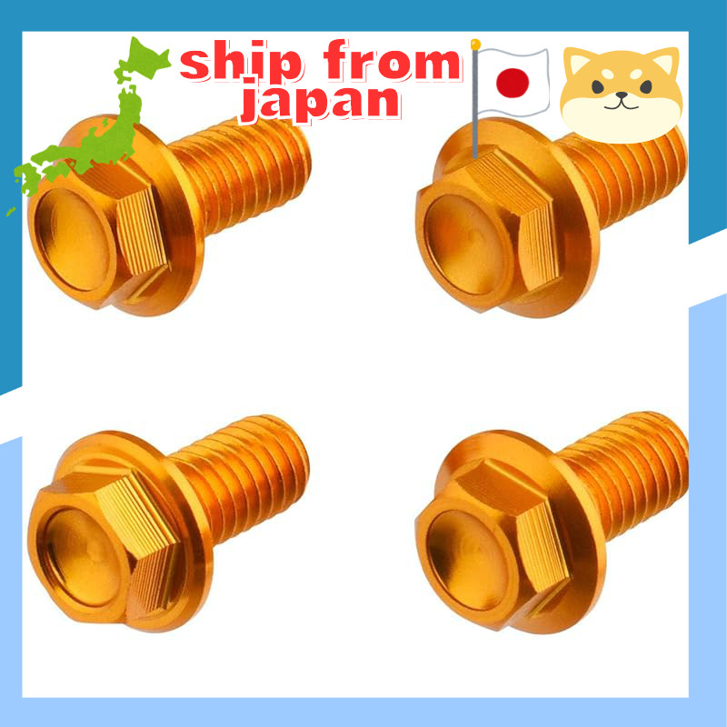 DRC Aluminum Flange Bolts M6 - 4 Pieces Set (Various Colors)