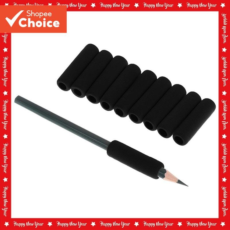 ด้ามจับดินสอ 30แพ็ค โฟมนุ่มสีดํา 1.5 นิ้ว 38 มม. ฝาครอบป้องกันสําหรับเด็กเครื่องมือเขียน