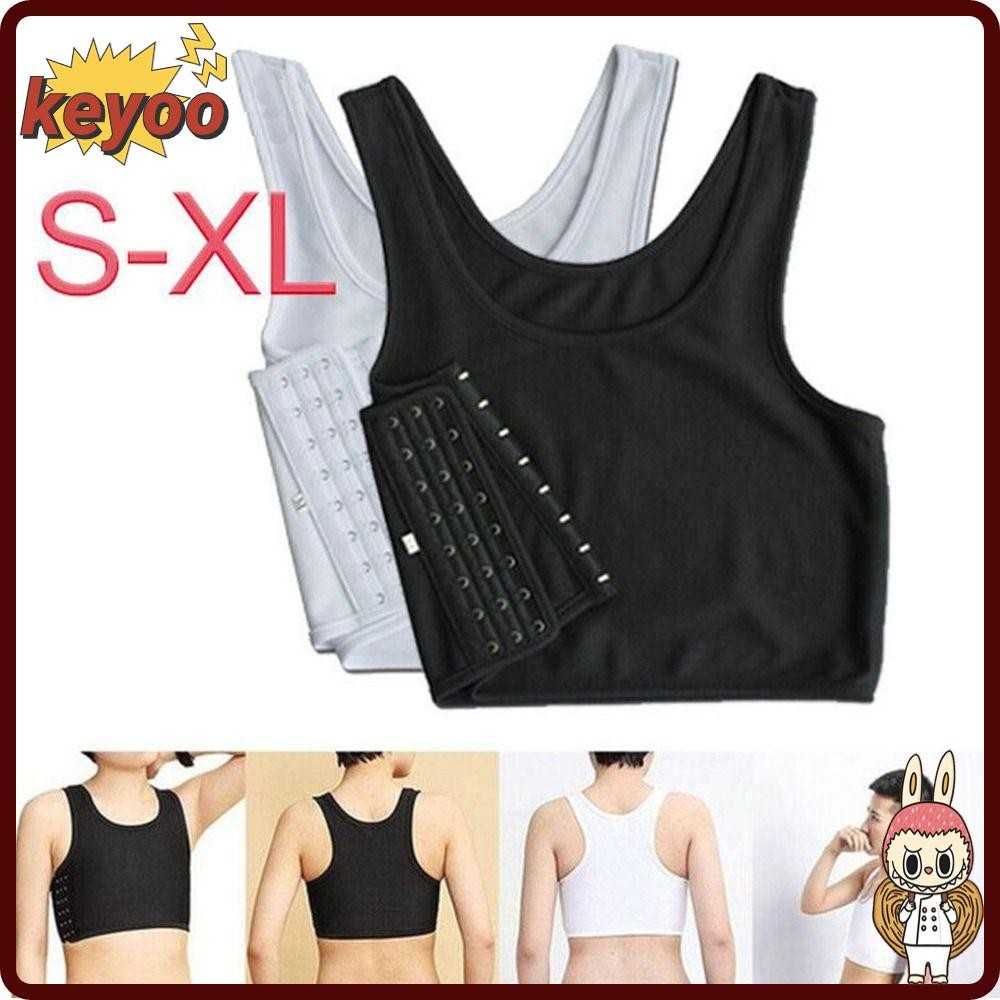 KEYOOL 1 ชิ้นเสื้อกล้าม,รัดตัวเสื้อกั๊กแบนเต้านมหน้าอก Shaper, Trans เลสเบี้ยนชุดชั้นในเลสเบี้ยนทอม Binder