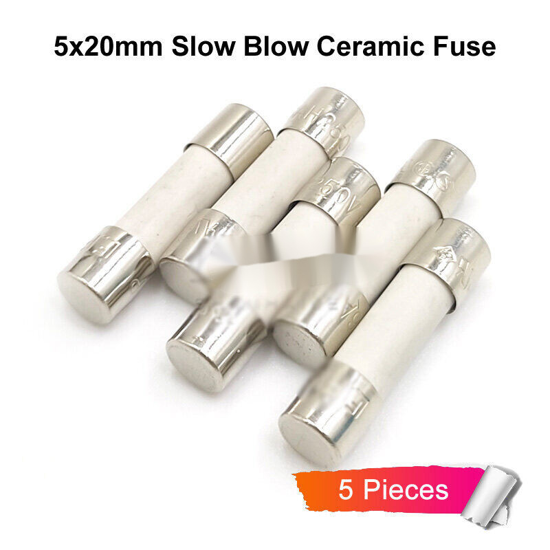 ชิ้น/ล็อต 5*20 มม.5 LF ช้าเป่าเซรามิคฟิวส์ 250V T1AH T1.25AH T2AH T2.5AH T3.15AH T4AH T5AH T6.3AH T8