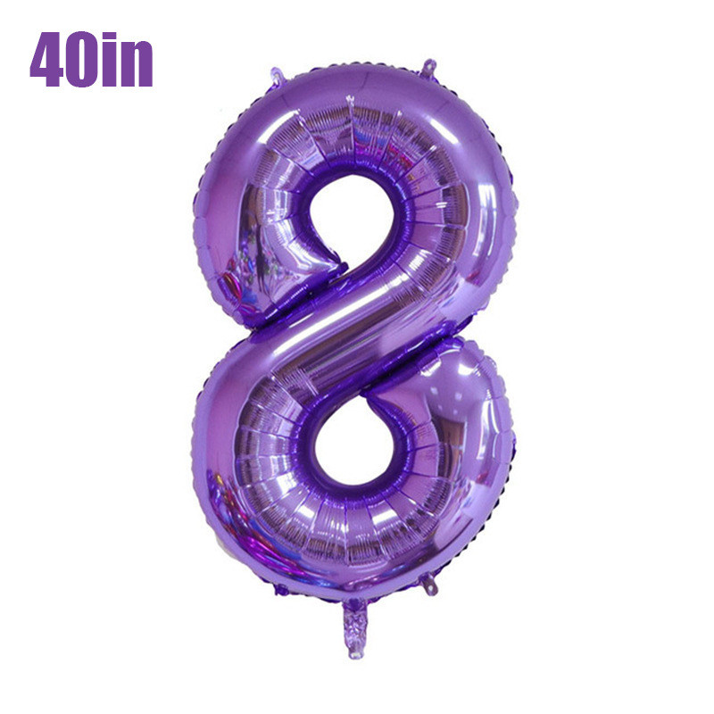 ลูกโป่งฟอยล์ตัวเลข ขนาด 40 นิ้ว ธีมสีม่วง balloon รูปที่ 7