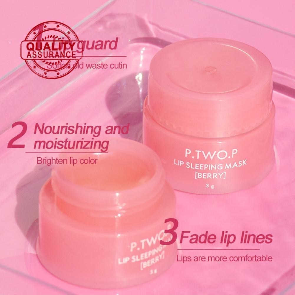 พี. สอง. P Lip Sleeping Mask Night Sleep Moistening Lip Balm Bleaching Cream Care Lips S3P4