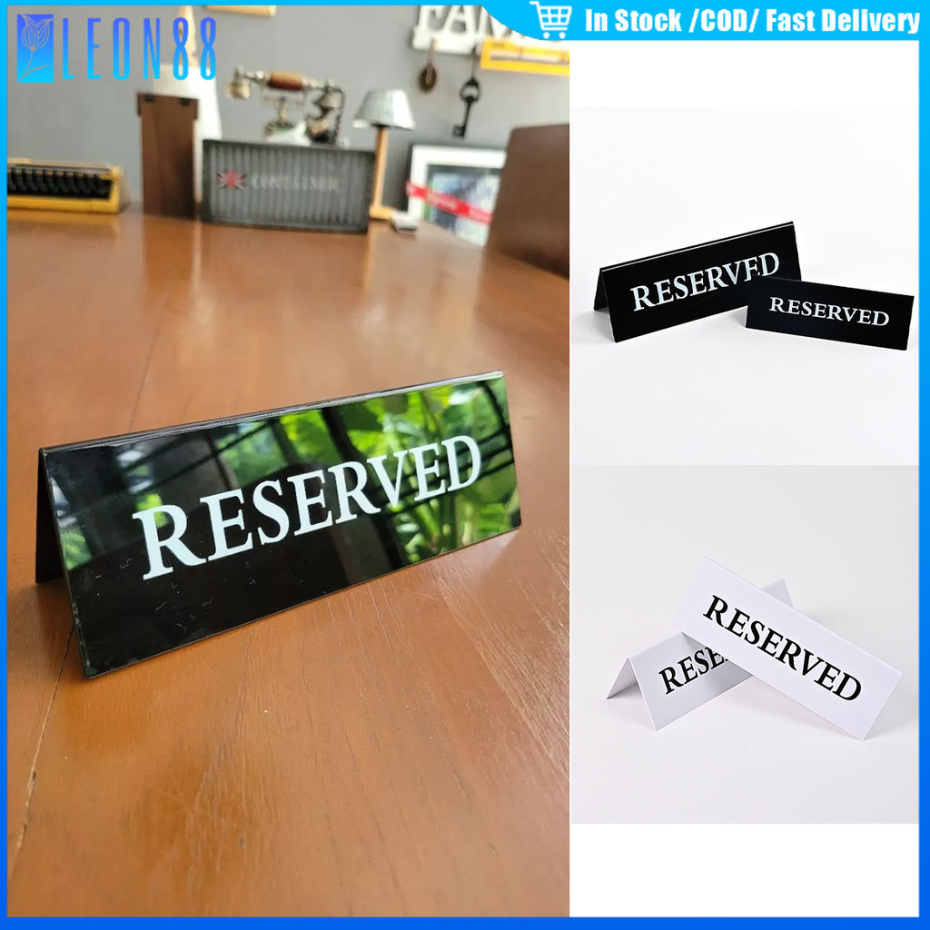 ของมาใหม่！ป้ายจองโต๊ะreserved 15*5ซม.20*7ซม.ป้ายตั้งโต๊ะ อะคริลิค สำหรับร้านอาหาร โรงแรม ร้านกาแฟ

