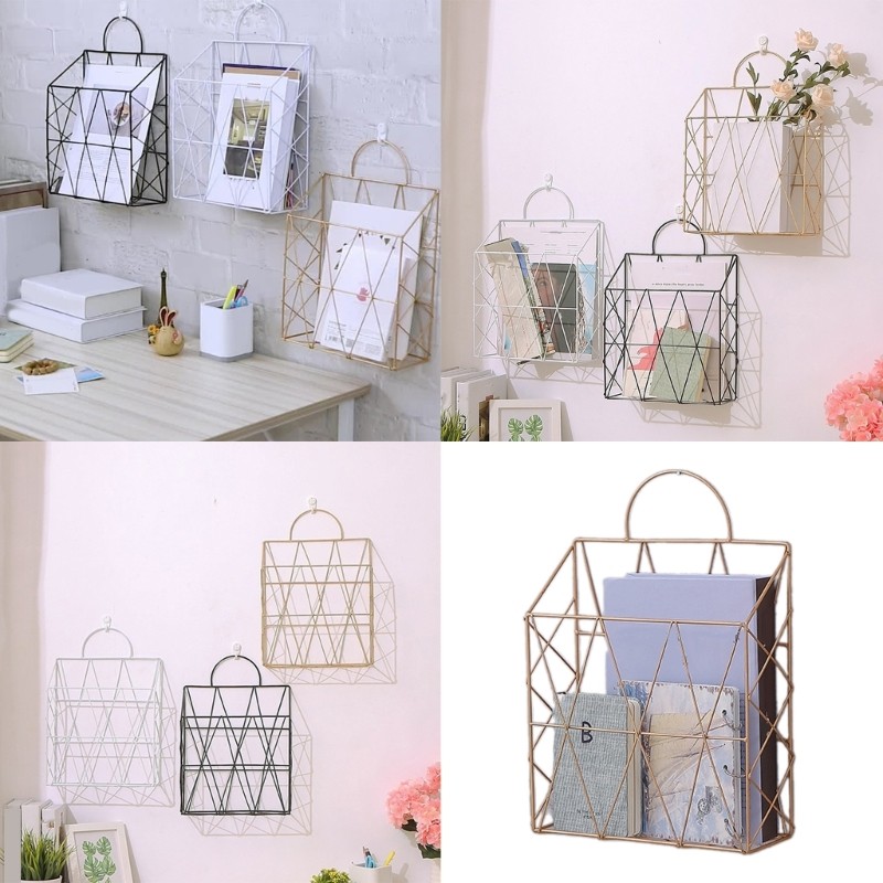 Flov4 Wall แฟ้ม Organizer Rack แขวน Wall แฟ้มผู้ถือ Office Wall Organizer สําหรับกระดาษโฟลเดอร์แฟ้มค