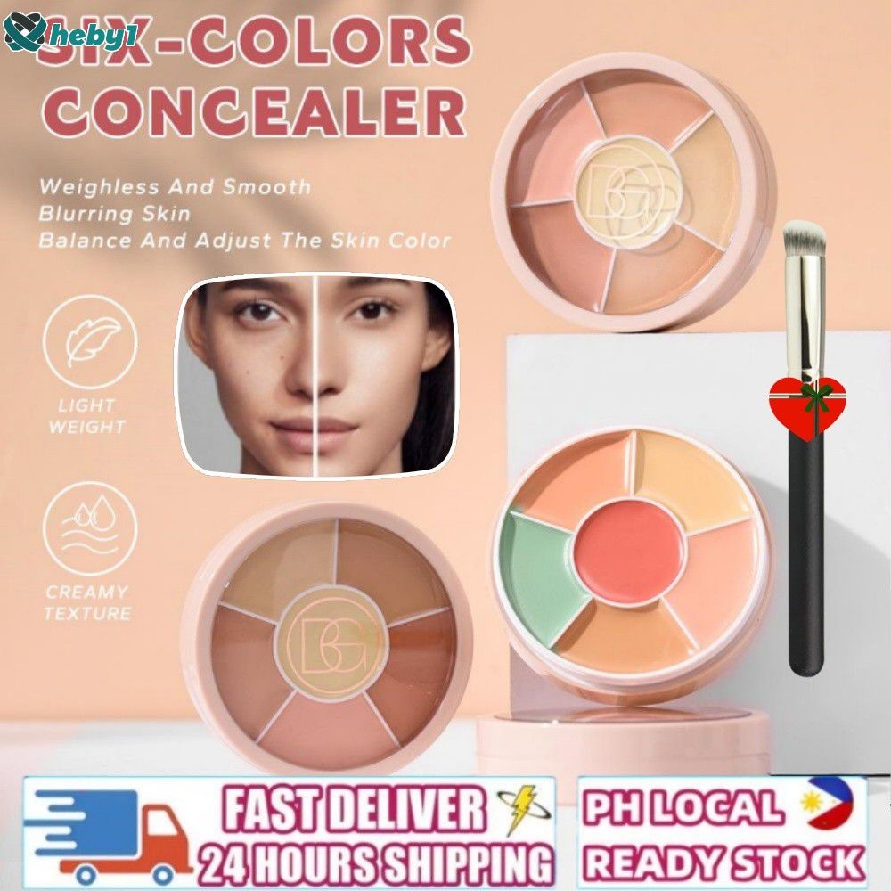 BEAUTY GLAZED Concealer Palette ปกปิดรอยคล้ำใต้ตา ครีมคอนซีลเลอร์ รูขุมขนกว้าง เครื่องสำอางกันน้ำ [P