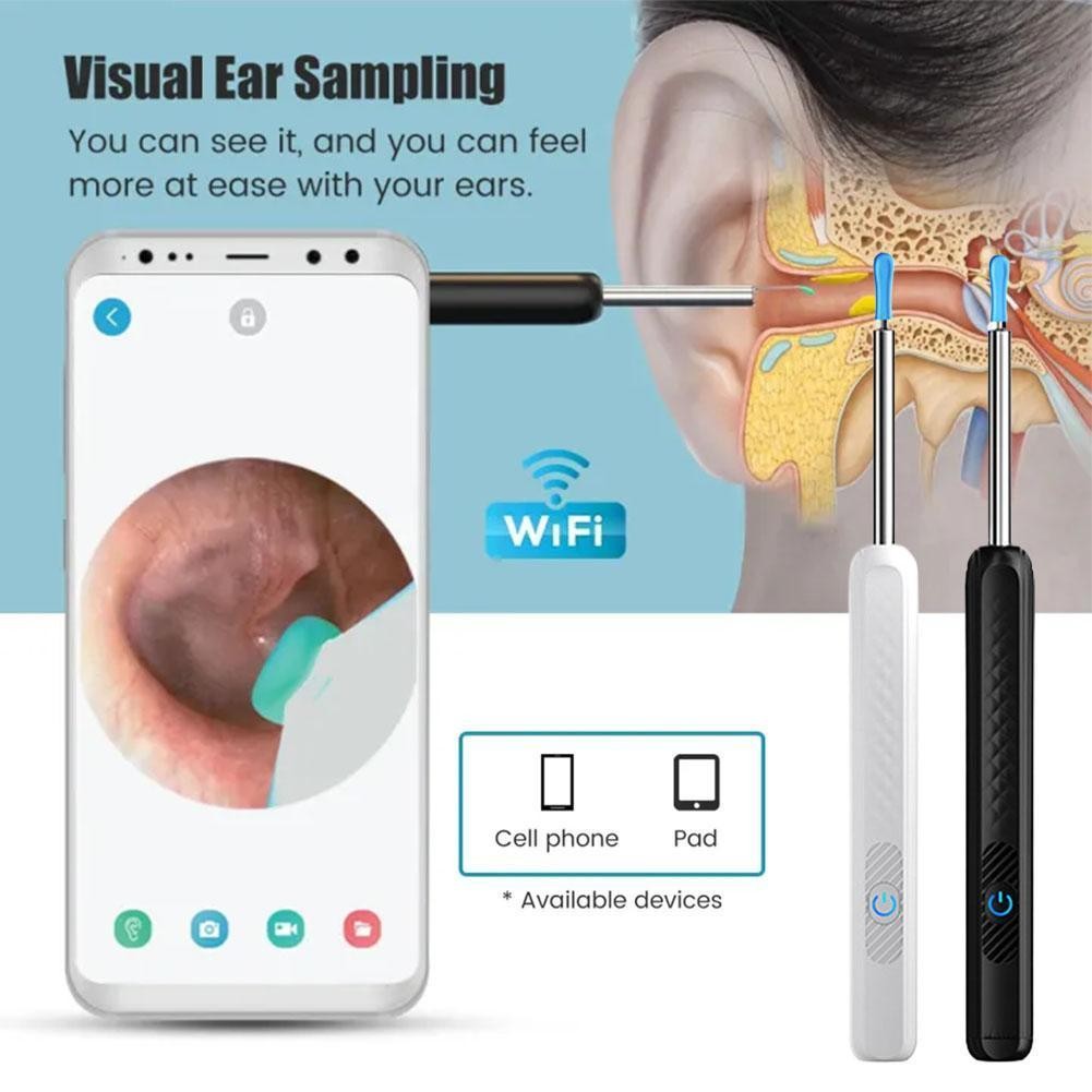 ไร้สาย Wifi เครื่องทําความสะอาดหูอัจฉริยะ Ear Pick พร้อมกล้อง Visual Ear Scoop เครื่องทําความสะอาดหู