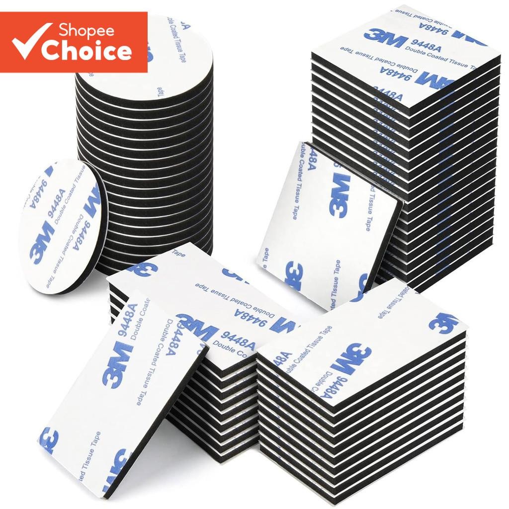Heavy Duty เทปกาวสองหน้า Super Strong Self Stick แผ่นยึดสําหรับตกแต่งบ้าน 68 ชิ้น