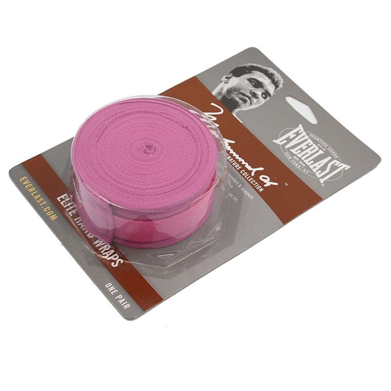 2026 สタイルใหม่ EVERLAST ผ้าพันแผลชกมวย Micro-Elastic 5m ศิลปะการต่อสู้ Tie สายคล้องมือมวยไทย Hand Guard มวยไทย Sanda สีชมพู20260610