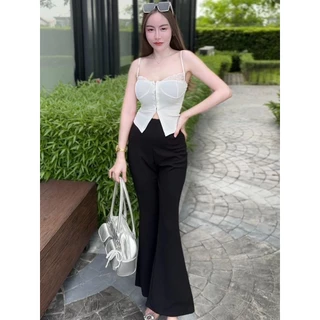TT61 : กางเกงขายาวทรงขาม้า เอวสูงเก็บพุง , เอวไร้ขอบ , ทรงสวยพลางหุ่น ,มีเอว25-42นิ้ว (ผ้ายืดวูลเวฟ)