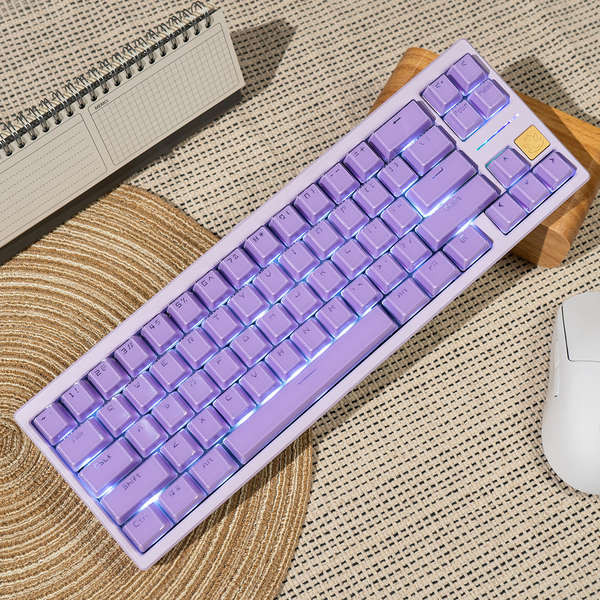 keycap คีย์แคป คีย์แคปไทย OEM Crystal Jelly White/Pink Keycap ABS Two-Color Molding เหมาะสําหรับ Woo