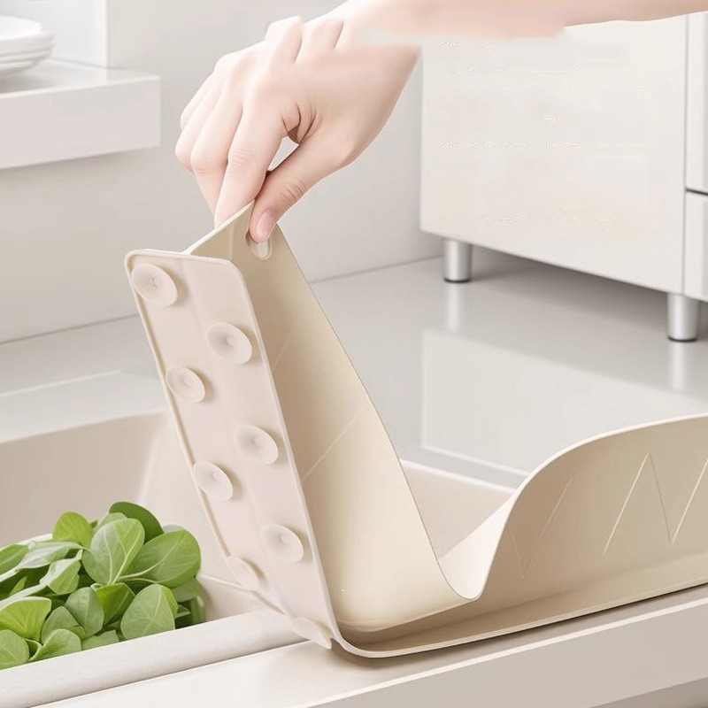 แผ่นกั้นอ่างล้างจานอเนกประสงค์ - ฉากกั้นซิลิโคนกันน้ํามันพร้อมการออกแบบถ้วยดูดกันลื่นสําหรับใช้ในห้องครัวและห้องน้ํา - รูปที่ 3