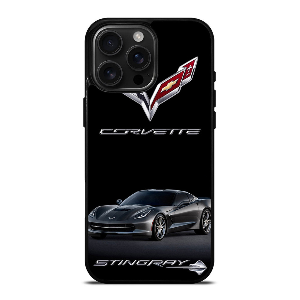 ใหม่ CORVETTE STINGRAY C7 สีดํารถแฟชั่นสไตล์ใหม่ประณีตโทรศัพท์มือถือกรณีฝาครอบป้องกันสําหรับ iPhone 