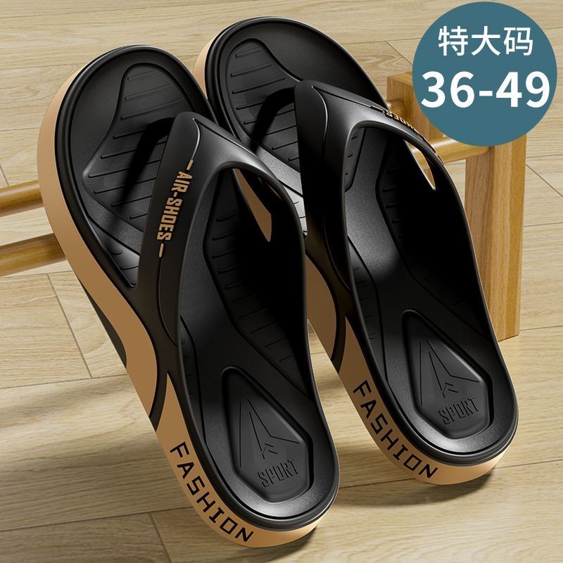 Flip-Flops ฤดูร้อนสวมใส่ด้านนอกผู้ชายBreathable Anti-SlipหนาSoft Sole Home Du