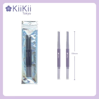 KiiKii Beauty มีดกันคิ้ว ที่กันคิ้ว แบบพกพา หัวสองด้าน ตัดแต่งคิ้วบนและล่าง แยกใช้งานได้ ปลอดภัยต่อผิว