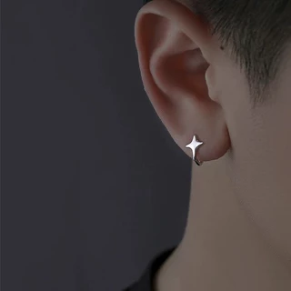 925 เงินสเตอร์ลิง Minimalist Star คลิปหู สำหรับผู้หญิงและผู้ชายนอกกะโหลก วัยรุ่น Cuff เครื่องประดับ