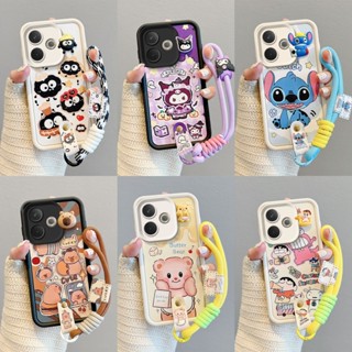 เคส OPPO A5 PRO หนังการ์ตูนปักหมุดเชือกโทรศัพท์กรณี