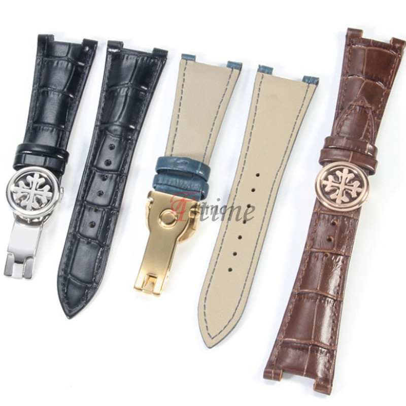 สายนาฬิกาข้อมือหนังแท้ 25 มม. สําหรับ Patek Philippe 5711 5712G Nautilus