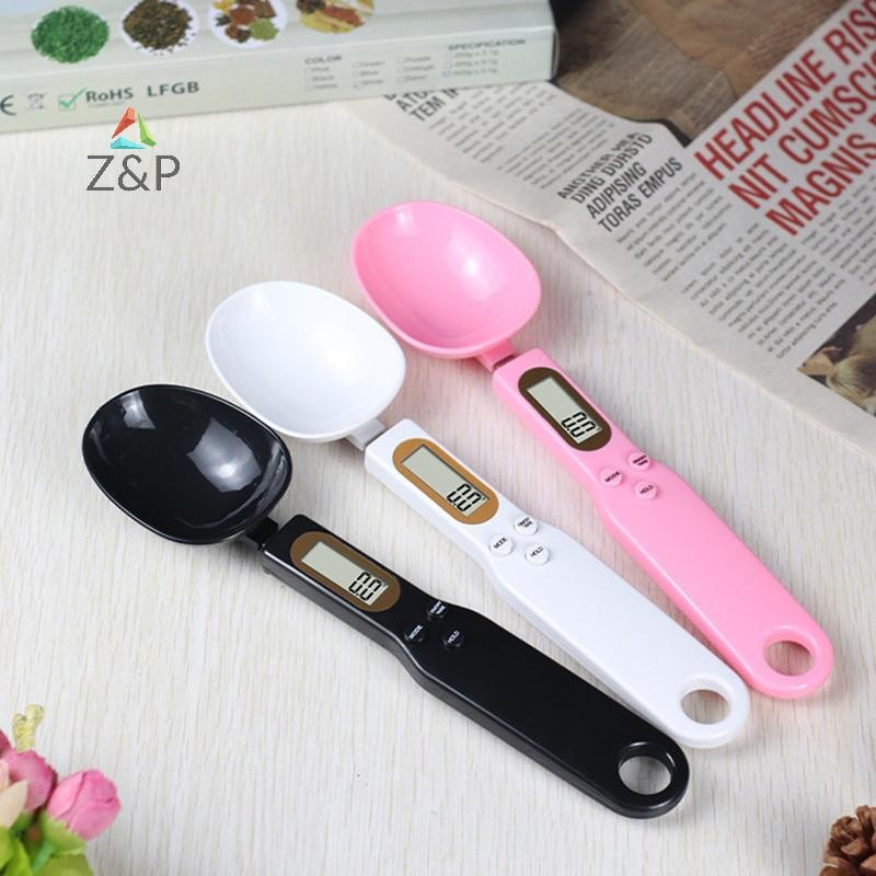 Z&P 500g/0.1g ช้อนตวงน้ําหนักแบบพกพา LCD Digital Kitchen Scale อิเล็กทรอนิกส์อาหารช้อนตวง Scale เครื