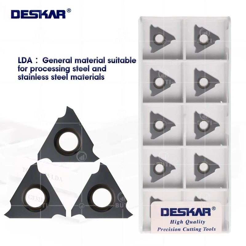 10PCS DESKAR คุณภาพสูง TGF32R TGF32L 050-300 LDA คาร์บอนแทรก TGF 32R/L ภายในเปลี่ยนเครื่องมือ CNC เครื่องกลึงสําหรับสแตนเลสและเหล็ก