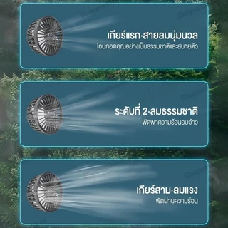 🚚สต็อกพร้อมในกรุงเทพ🚚 12V 24V แบบหัวคู่ ในรถยนต์ USB ในรถยนต์ ปรับได้ 360 องศา พัดลมคู่ USB ความเร็วลม 3 ระดับ พัดลมไร้เสียง พัดลมรถยนต์แบบพกพา