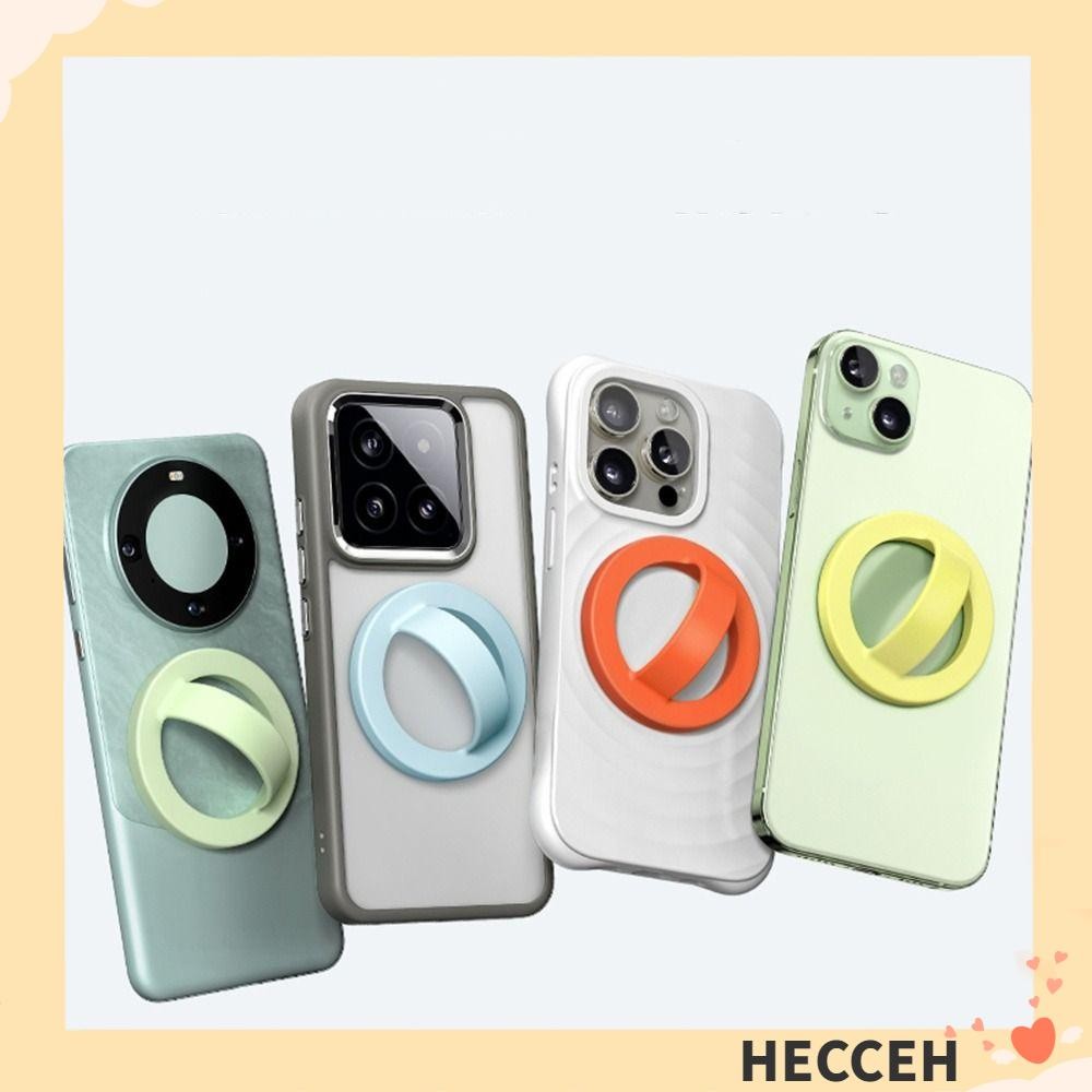 HECCEH Magnetic Phone Back Grip, สําหรับ Magsafe Anti-fall Finger Ring Holder, แบบพกพา Creative Soft Liquid ซิลิโคนโทรศัพท์ Mount Universal