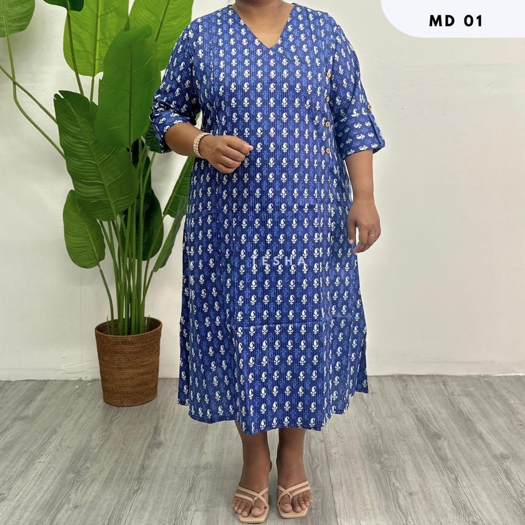 Saanvi Casual Midi Dress PLUS SIZE 3XL - 8XL