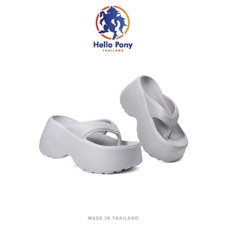 Hello Pony รุ่น MHM4008 รองเท้าแตะหูหนีบ แฟชั่นสำหรับผู้หญิง EVA รองเท้าส้นสูง ซอฟท์ กันลื่น กันน้ำ ส่งจากไทย