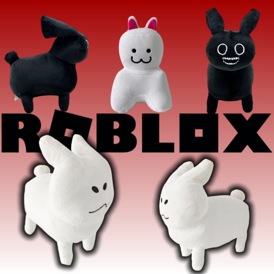 พลัส พลัส✨ตุ๊กตา Roblox Forsaken✨Forsaken Gobby บทบาท Plush ของเล่น Kawaii กระต่ายสีดํา Plushie ตุ๊กตา Roblox คลาสสิก Kitty ตุ๊กตาสีขาวกระต่าย Plushy หมอนนุ่มตุ๊กตาของเล่นสําหรับสาวและ Baoys