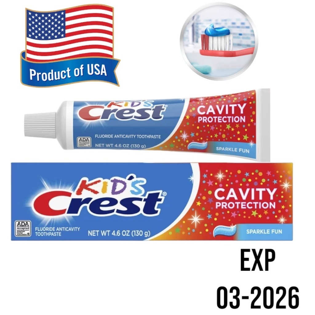 Crest Kids Fluoride Anticavity Toothpaste, Sparkle Fun 130g.