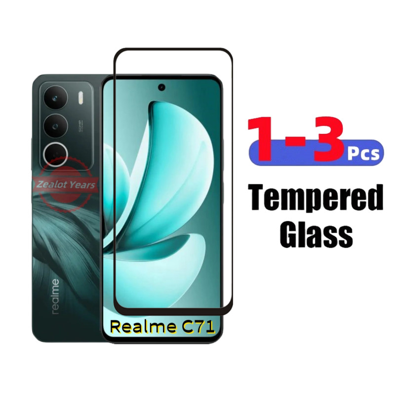 ป้องกันหน้าจอสําหรับRealme C71 C75X C75 C65 4G 5G Realme C71 C65 กระจกนิรภัยด้านหน้าฟิล์มสูงใสป้องกั