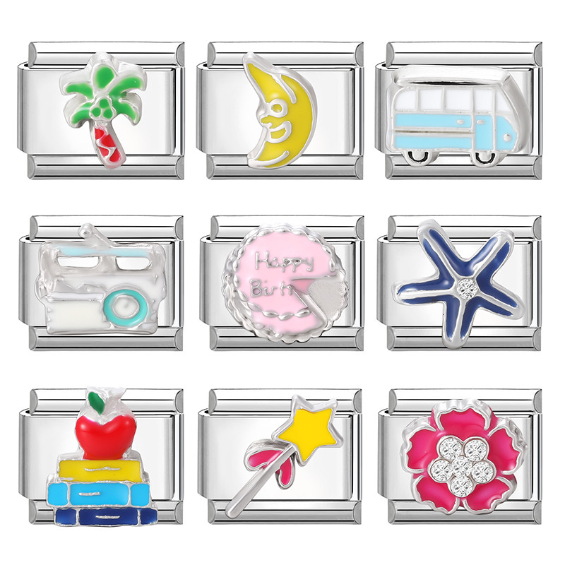 3D ดอกไม้หัวใจอิตาเลี่ยน Charm สร้อยข้อมือ Fit 9 มม. สแตนเลส DIY เครื่องประดับ อุปกรณ์เสริม Retro บุคลิกภาพโมดูล ราคา ถูกที่สุด ดีลบีเคเค แกลเลอรีภาพที่ 3