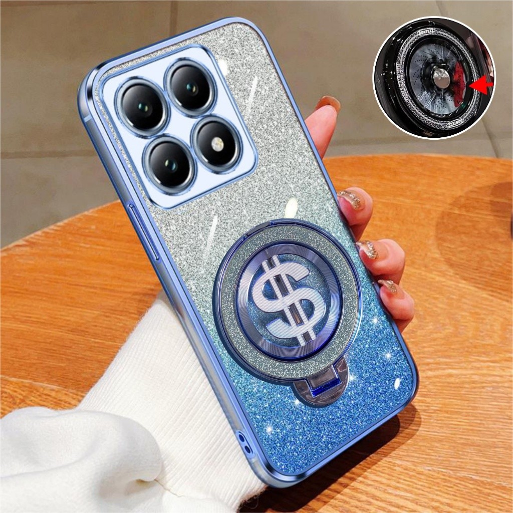 HP Xiaomi 14 14T Pro 5G Soft Case Glitter Ring Dollar Wireless Premium