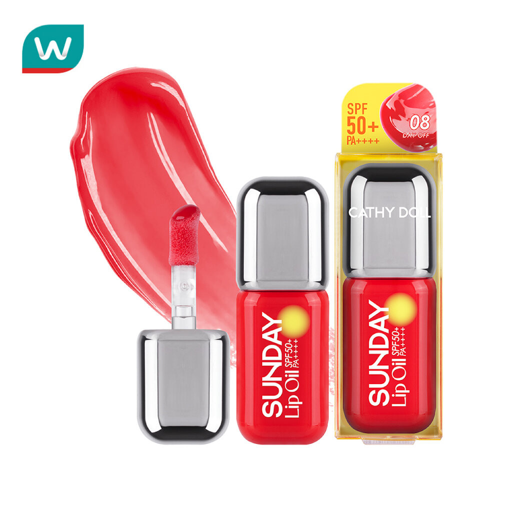 Cathy Doll เคที่ดอลล์ ซันเดย์ ลิป ออยล์ SPF50+ PA++++ 3.5มล. 08 เดย์ ออฟ