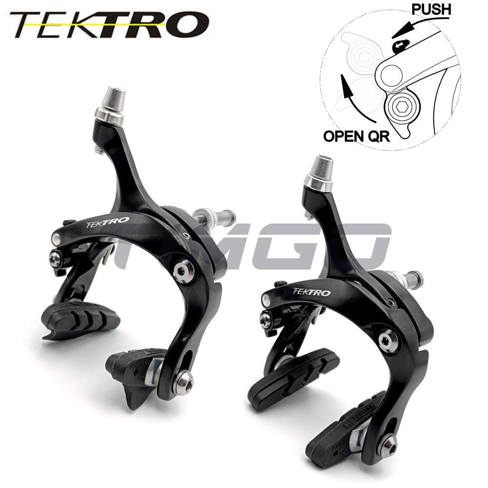 Tektro R316 จักรยานเสือหมอบ Dual Pivot C-Brake Rim Caliper เบรคสีดํา Q/R Safe Locking Design