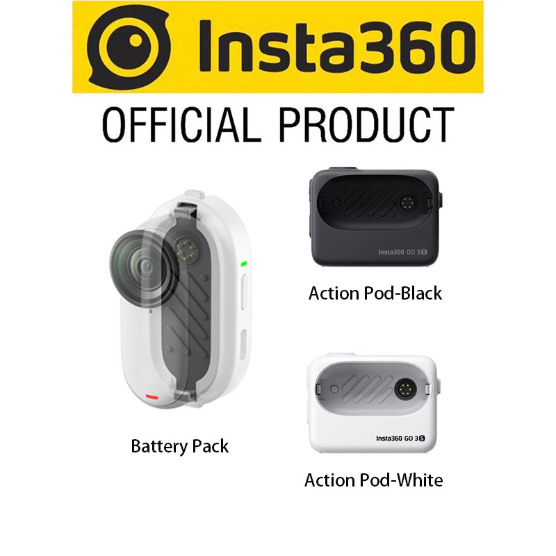 Insta360 GO 3S แบตเตอรี่ Pack/Action Pod สําหรับ Insta360 GO 3/GO 3S, Insta360 Go 3 อุปกรณ์เสริม