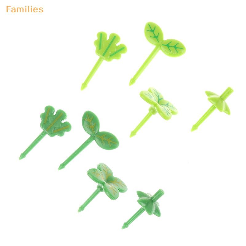 Families> 8 ชิ้นผลไม้ Vork Tandenstoker deren Salade Tiny Vork Mini Cake Picks สําหรับเด็กดี