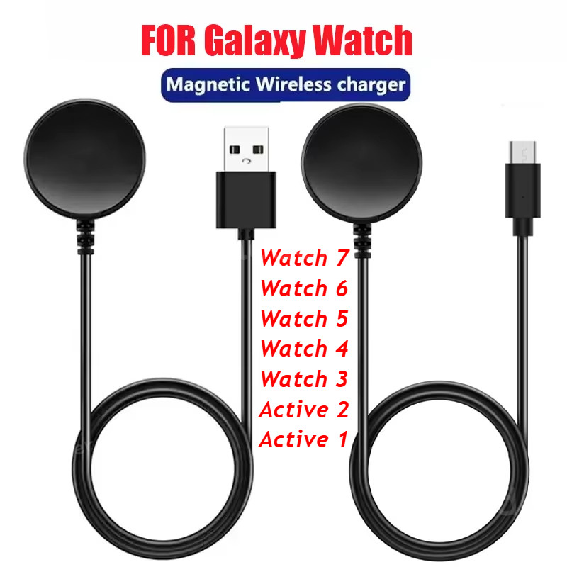 SAMSUNG ที่ชาร์จนาฬิกาแม่เหล็กสําหรับSamsung Galaxy Watch 8 7 6 5 ProแบบพกพาสายUSB Fastฐานชาร์จอะแดป