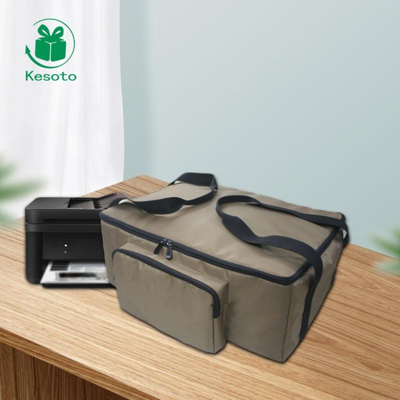 [เอโฮโยซา] กระเป๋าใส่เครื่องพิมพ์ผ้าคลุมกันฝุ่นสีกากีสําหรับผู้หญิงอุปกรณ์เสริมสําหรับเดินทางพร้อมกระเป๋าเก็บผ้า อ็อกซ์ฟอร์ด แบบพกพ