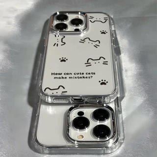 TPU เคส OPPO A6 A5 Pro A3X A60 A15 A79 A18 A57 A58 A16 A54 A53 A78 A3 A5S A74 A77 A38 A15S A56 5G Cat เคสโทรศัพท์ ใส
