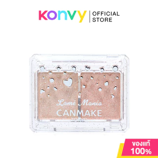 Canmake Lame Mania 2.7g แคนเมค กลิตเตอร์อายแชโดว์ 2 เฉดสีในตลับเดียว.